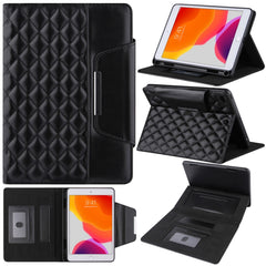 Checkered Pattern Horizontal Flip Leather Case with Holder & Card Slots & Hand Strap, For iPad 10.2 (2021 / 2020 / 2019), For iPad Pro 11 (2021 / 2020 / 2018), For iPad mini 5 / 4, For iPad 9.7 (2018 / 2017)