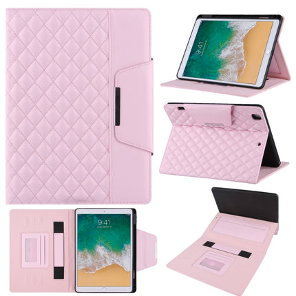 Funda de cuero con tapa horizontal con patrón de cuadros, ranuras para tarjetas y correa para la mano, para iPad 10.2 (2021/2020/2019), para iPad Pro 11 (2021/2020/2018), para iPad mini 5/4, para iPad 9.7 (2018/2017)