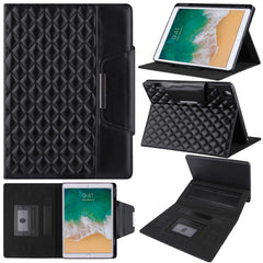 Checkered Pattern Horizontal Flip Leather Case with Holder & Card Slots & Hand Strap, For iPad 10.2 (2021 / 2020 / 2019), For iPad Pro 11 (2021 / 2020 / 2018), For iPad mini 5 / 4, For iPad 9.7 (2018 / 2017)