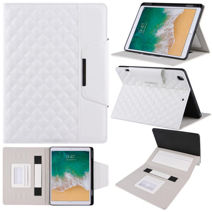 Funda de cuero con tapa horizontal con patrón de cuadros, ranuras para tarjetas y correa para la mano, para iPad 10.2 (2021/2020/2019), para iPad Pro 11 (2021/2020/2018), para iPad mini 5/4, para iPad 9.7 (2018/2017)