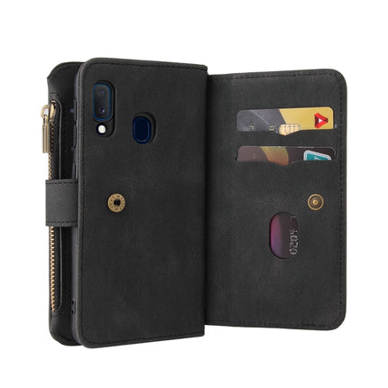 Skin Feel PU + TPU Horizontal Flip Leather Case with Holder & 15 Cards Slot & Wallet & Zipper Pocket & Lanyard, For Samsung Galaxy A20e, For Samsung Galaxy A22 4G, For Samsung Galaxy A22 5G, For Samsung Galaxy A32 4G, For Samsung Galaxy A32 5G         ...
