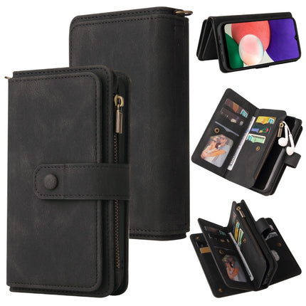 Skin Feel PU + TPU Horizontal Flip Leather Case with Holder & 15 Cards Slot & Wallet & Zipper Pocket & Lanyard, For Samsung Galaxy A20e, For Samsung Galaxy A22 4G, For Samsung Galaxy A22 5G, For Samsung Galaxy A32 4G, For Samsung Galaxy A32 5G         ...