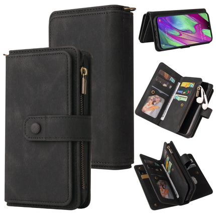 Skin Feel PU + TPU Horizontal Flip Leather Case with Holder & 15 Cards Slot & Wallet & Zipper Pocket & Lanyard, For Samsung Galaxy A20e, For Samsung Galaxy A22 4G, For Samsung Galaxy A22 5G, For Samsung Galaxy A32 4G, For Samsung Galaxy A32 5G         ...