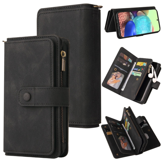 Skin Feel PU + TPU Horizontal Flip Leather Case with Holder & 15 Cards Slot & Wallet & Zipper Pocket & Lanyard, For Samsung Galaxy A71 4G, For Samsung Galaxy A71 5G, For Samsung Galaxy A72 5G / 4G, For Samsung Galaxy Note10 Lite, For Samsung Galaxy A82...