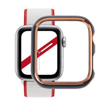 For Apple Watch Series 3 & 2 & 1 42mm / Rose Gold Edge + Green Background