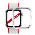 For Apple Watch Series 6 / 5 / 4 / Watch SE 40mm / Silver Edge + White Background