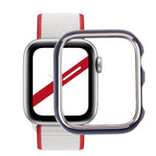 For Apple Watch Series 6 / 5 / 4 / Watch SE 40mm / Silver Edge + Blue Background