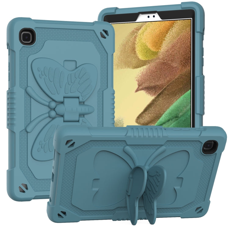 Pure Color PC + Silicone Anti-drop Protective Case with Butterfly Shape Holder & Pen Slot, For Samsung Galaxy Tab A7 Lite 8.7 SM-T220 / SM-T225