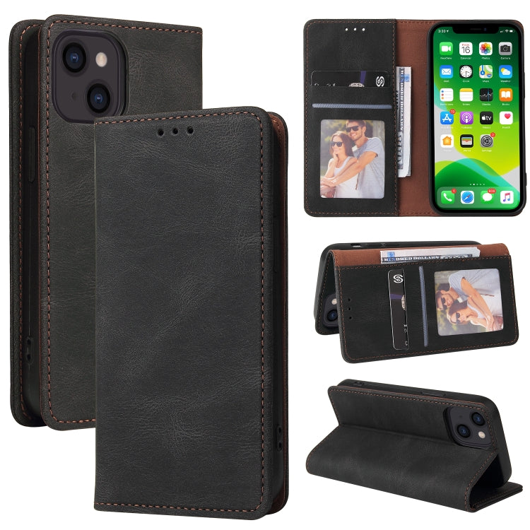 Simple Suction Closure Horizontal Flip Leather Case with Holder & Card Slot & Wallet, For iPhone 13 Pro Max, For iPhone 13 Pro, For iPhone 13, For iPhone 13 mini, For iPhone 12 Pro Max, For iPhone 12 / 12 Pro