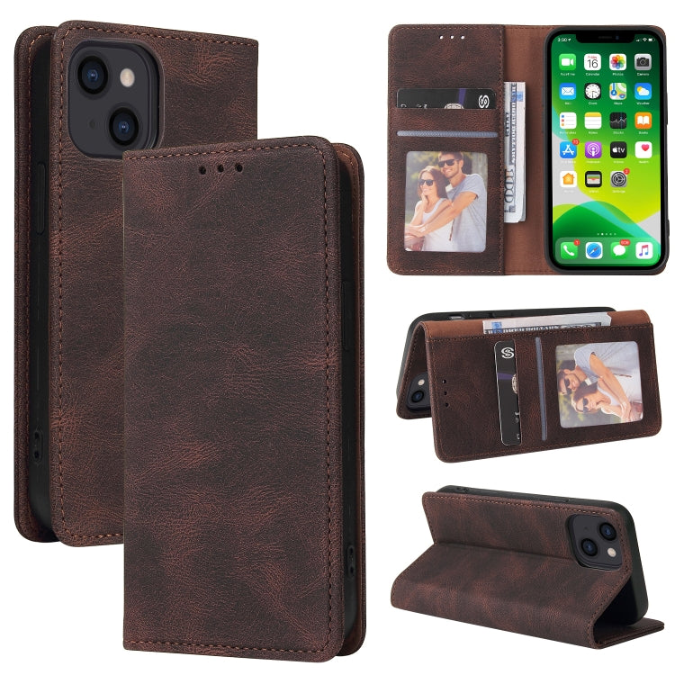 Simple Suction Closure Horizontal Flip Leather Case with Holder & Card Slot & Wallet, For iPhone 13 Pro Max, For iPhone 13 Pro, For iPhone 13, For iPhone 13 mini, For iPhone 12 Pro Max, For iPhone 12 / 12 Pro