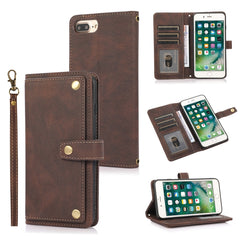 PU + TPU Horizontal Flip Leather Case with Holder & Card Slot & Wallet & Lanyard, For iPhone 8 Plus & 7 Plus, For iPhone XS / X, For iPhone XR, For iPhone XS Max, For iPhone 12 mini, For iPhone 12 / 12 Pro