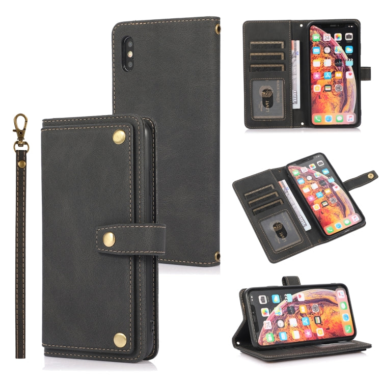 PU + TPU Horizontal Flip Leather Case with Holder & Card Slot & Wallet & Lanyard, For iPhone 8 Plus & 7 Plus, For iPhone XS / X, For iPhone XR, For iPhone XS Max