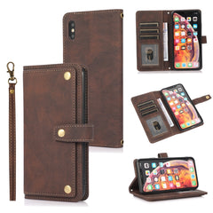 PU + TPU Horizontal Flip Leather Case with Holder & Card Slot & Wallet & Lanyard, For iPhone 8 Plus & 7 Plus, For iPhone XS / X, For iPhone XR, For iPhone XS Max, For iPhone 12 mini, For iPhone 12 / 12 Pro