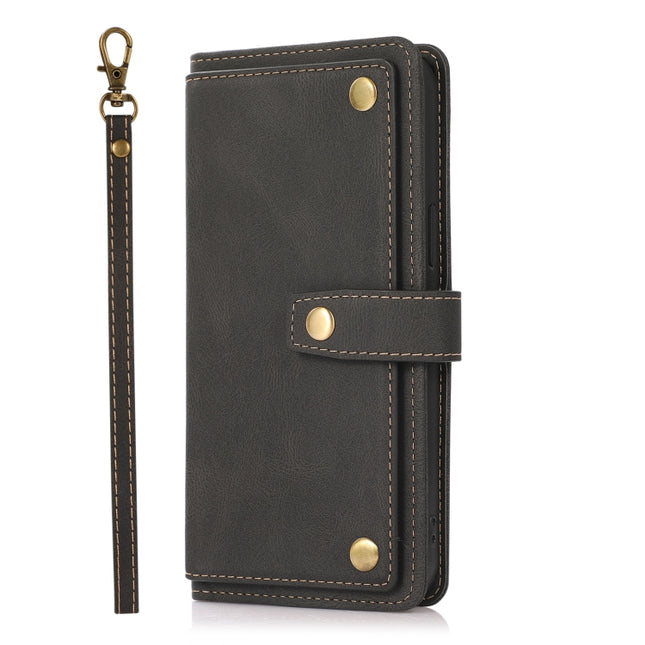 Funda de cuero PU + TPU con tapa horizontal con soporte, ranura para tarjetas, billetera y cordón, para iPhone 12 Pro Max, para iPhone 13 mini, para iPhone 13, para iPhone 13 Pro, para iPhone 13 Pro Max