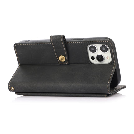 PU + TPU Horizontal Flip Lederhülle mit Halter &amp; Kartenfach &amp; Geldbörse &amp; Trageband, Für iPhone 12 Pro Max, Für iPhone 13 mini, Für iPhone 13, Für iPhone 13 Pro, Für iPhone 13 Pro Max