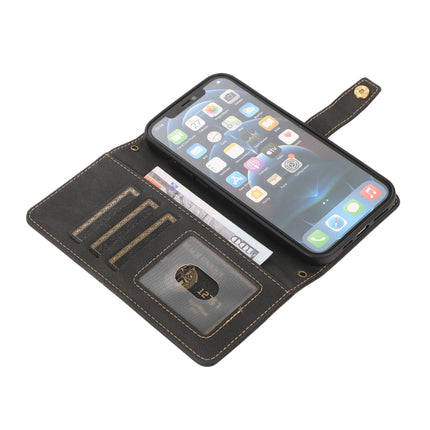 PU + TPU Horizontal Flip Lederhülle mit Halter &amp; Kartenfach &amp; Geldbörse &amp; Trageband, Für iPhone 12 Pro Max, Für iPhone 13 mini, Für iPhone 13, Für iPhone 13 Pro, Für iPhone 13 Pro Max