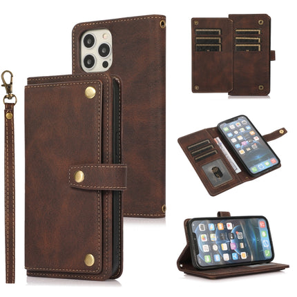 PU + TPU Horizontal Flip Lederhülle mit Halter &amp; Kartenfach &amp; Geldbörse &amp; Trageband, Für iPhone 12 Pro Max, Für iPhone 13 mini, Für iPhone 13, Für iPhone 13 Pro, Für iPhone 13 Pro Max