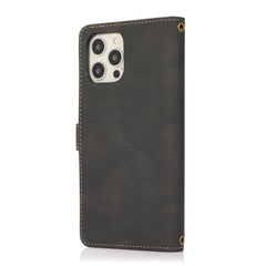 Funda de cuero PU + TPU con tapa horizontal con soporte, ranura para tarjetas, billetera y cordón, para iPhone 12 Pro Max, para iPhone 13 mini, para iPhone 13, para iPhone 13 Pro, para iPhone 13 Pro Max