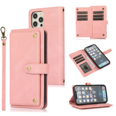 Funda de cuero PU + TPU con tapa horizontal con soporte, ranura para tarjetas, billetera y cordón, para iPhone 12 Pro Max, para iPhone 13 mini, para iPhone 13, para iPhone 13 Pro, para iPhone 13 Pro Max