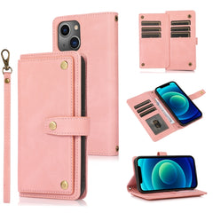 Funda de cuero PU + TPU con tapa horizontal con soporte, ranura para tarjetas, billetera y cordón, para iPhone 12 Pro Max, para iPhone 13 mini, para iPhone 13, para iPhone 13 Pro, para iPhone 13 Pro Max