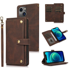 Funda de cuero PU + TPU con tapa horizontal con soporte, ranura para tarjetas, billetera y cordón, para iPhone 12 Pro Max, para iPhone 13 mini, para iPhone 13, para iPhone 13 Pro, para iPhone 13 Pro Max