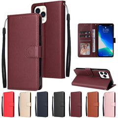 Multifunctional Horizontal Flip Leather Case, with Three Card Slot & Holder & Double Zip Wallett & Photo Frame & Lanyard, For iPhone 13 mini, For iPhone 13, For iPhone 13 Pro, For iPhone 13 Pro Max