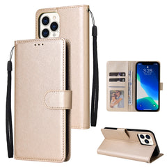 Multifunctional Horizontal Flip Leather Case, with Three Card Slot & Holder & Double Zip Wallett & Photo Frame & Lanyard, For iPhone 13 mini, For iPhone 13, For iPhone 13 Pro, For iPhone 13 Pro Max