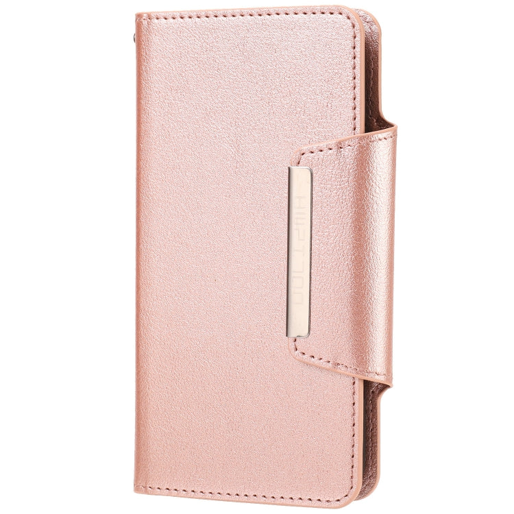 Ultradünne teilbare magnetische horizontale Flip-Ledertasche mit Kartensteckplatz und Geldbörse, für iPhone SE 2022 / SE 2020 / 8 / 7, für iPhone X / XS