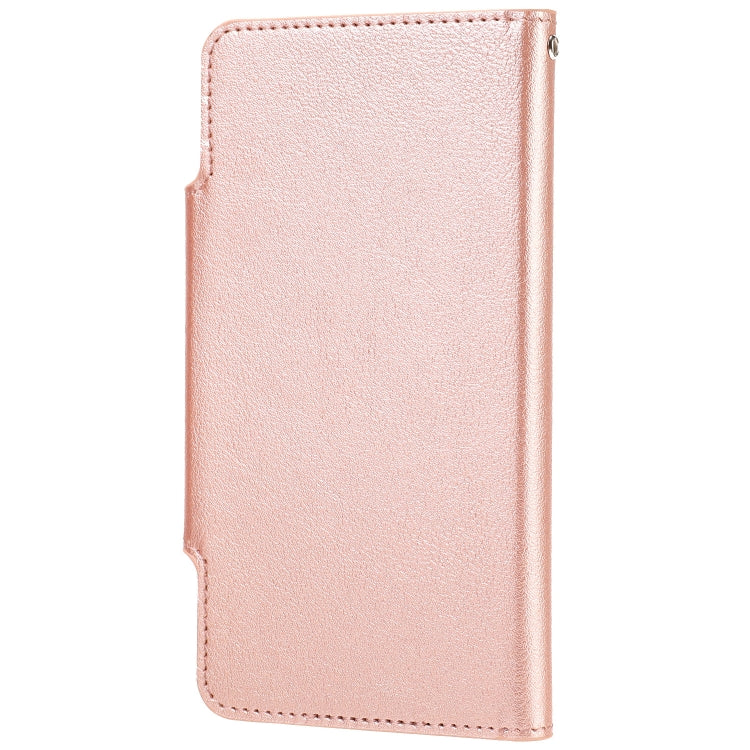 Ultradünne teilbare magnetische horizontale Flip-Ledertasche mit Kartensteckplatz und Geldbörse, für iPhone SE 2022 / SE 2020 / 8 / 7, für iPhone X / XS