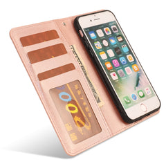 Ultradünne teilbare magnetische horizontale Flip-Ledertasche mit Kartensteckplatz und Geldbörse, für iPhone SE 2022 / SE 2020 / 8 / 7, für iPhone X / XS