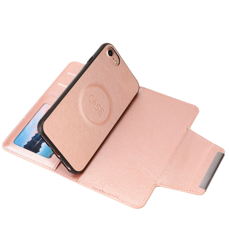 Ultradünne teilbare magnetische horizontale Flip-Ledertasche mit Kartensteckplatz und Geldbörse, für iPhone SE 2022 / SE 2020 / 8 / 7, für iPhone X / XS