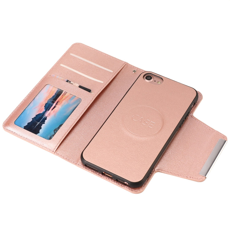 Ultradünne teilbare magnetische horizontale Flip-Ledertasche mit Kartensteckplatz und Geldbörse, für iPhone SE 2022 / SE 2020 / 8 / 7, für iPhone X / XS