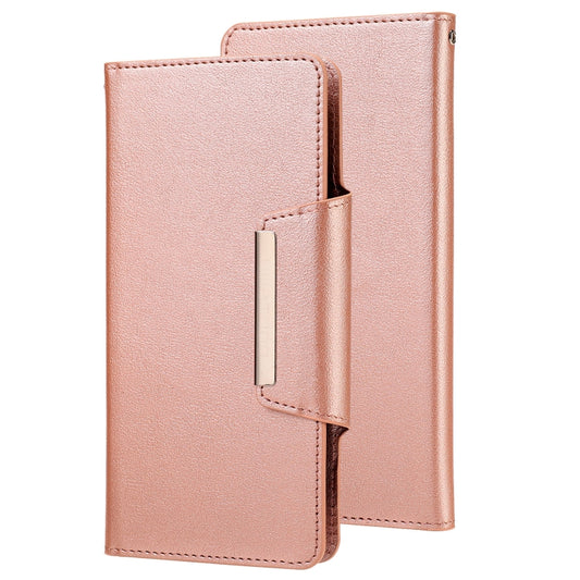 Ultradünne teilbare magnetische horizontale Flip-Ledertasche mit Kartensteckplatz und Geldbörse, für iPhone SE 2022 / SE 2020 / 8 / 7, für iPhone X / XS