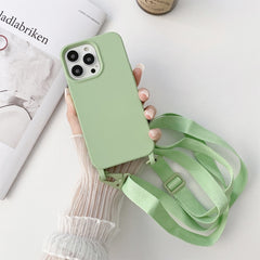 Elastic Silicone Protective Case with Wide Neck Lanyard, For iPhone 13 mini, For iPhone 13, For iPhone 13 Pro, For iPhone 13 Pro Max