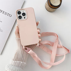 Elastic Silicone Protective Case with Wide Neck Lanyard, For iPhone 13 mini, For iPhone 13, For iPhone 13 Pro, For iPhone 13 Pro Max