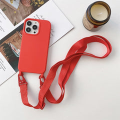 Elastic Silicone Protective Case with Wide Neck Lanyard, For iPhone 13 mini, For iPhone 13, For iPhone 13 Pro, For iPhone 13 Pro Max