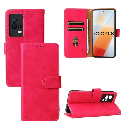 Solid Color Skin Feel Magnetic Buckle Horizontal Flip Calf Texture PU Leather Case with Holder & Card Slots & Wallet, For OPPO Realme C21Y, For vivo iQOO 8
