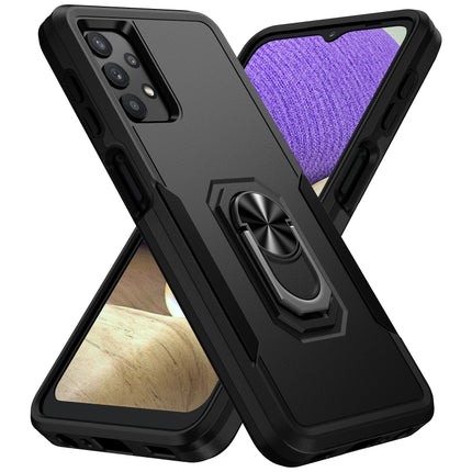 Pioneer Armor Heavy Duty PC + TPU Shockproof Case with Holder, For Samsung Galay A32 5G, For Samsung Galay A32 4G