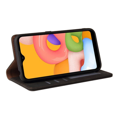 Simple Suction Closure Horizontal Flip Leather Case with Holder & Card Slot & Wallet, For Samsung Galaxy A01 EU Version, For Samsung Galaxy A02, For Samsung Galaxy A02s, For Samsung Galaxy A11 EU Version, For Samsung Galaxy A11 US Version              ...