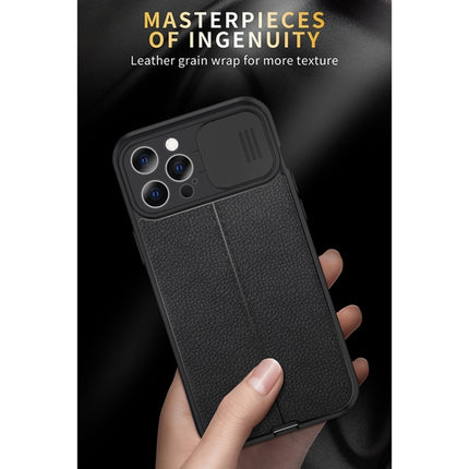 Litchi Texture Sliding Camshield TPU-Schutzhülle, für iPhone 13 mini, für iPhone 13, für iPhone 13 Pro, für iPhone 13 Pro Max