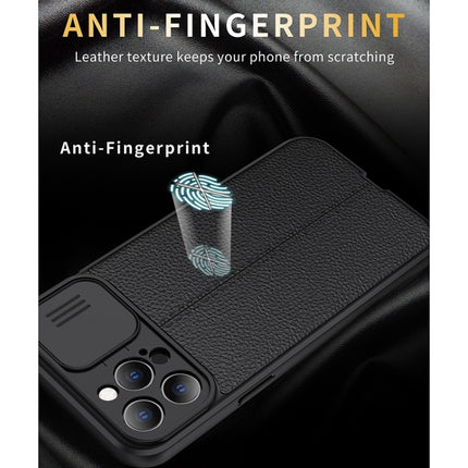 Litchi Texture Sliding Camshield TPU-Schutzhülle, für iPhone 13 mini, für iPhone 13, für iPhone 13 Pro, für iPhone 13 Pro Max