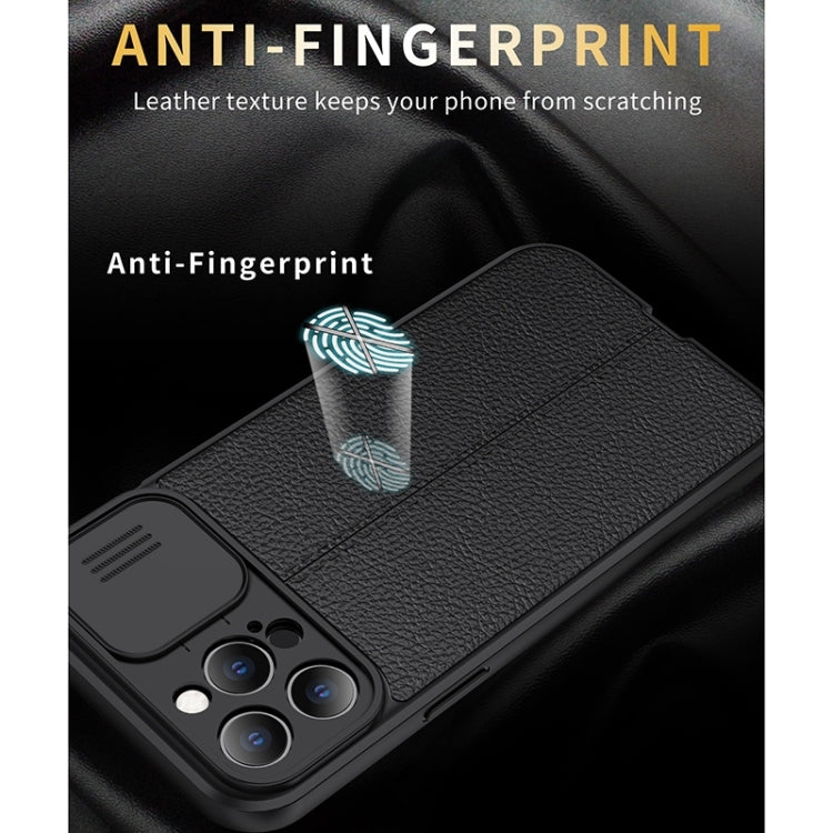 Litchi Texture Sliding Camshield TPU Protective Case
