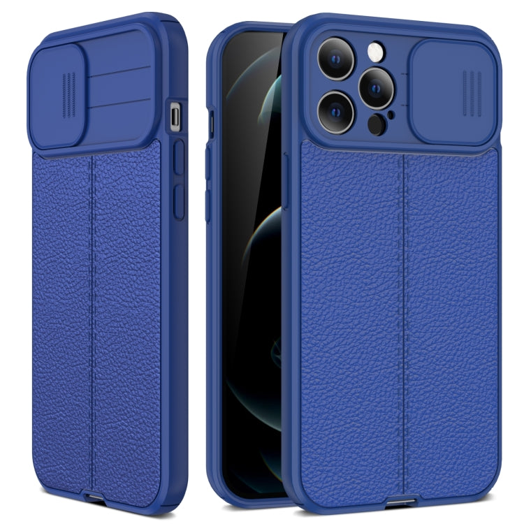 Litchi Texture Sliding Camshield TPU Protective Case