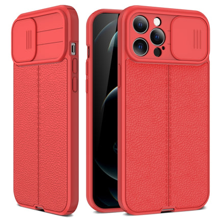 Litchi Texture Sliding Camshield TPU-Schutzhülle, für iPhone 13 mini, für iPhone 13, für iPhone 13 Pro, für iPhone 13 Pro Max