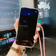 TPU-Schutzhülle mit hohlem Marmormuster und präzisem Loch und Umhängeband, für iPhone 13 Mini, für iPhone 13, für iPhone 13 Pro, für iPhone 13 Pro Max