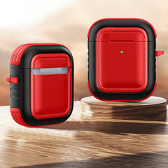 Wireless Earphones Shockproof TPU + PC Protective Case with Carabiner, For AirPods 1 / 2, For AirPods Pro