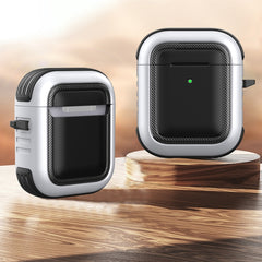 Wireless Earphones Shockproof TPU + PC Protective Case with Carabiner, For AirPods 1 / 2, For AirPods Pro