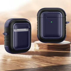 Wireless Earphones Shockproof TPU + PC Protective Case with Carabiner, For AirPods 1 / 2, For AirPods Pro