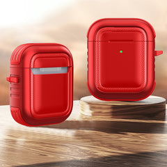 Wireless Earphones Shockproof TPU + PC Protective Case with Carabiner, For AirPods 1 / 2, For AirPods Pro