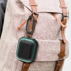 Wireless Earphones Shockproof TPU + PC Protective Case with Carabiner, For AirPods Pro